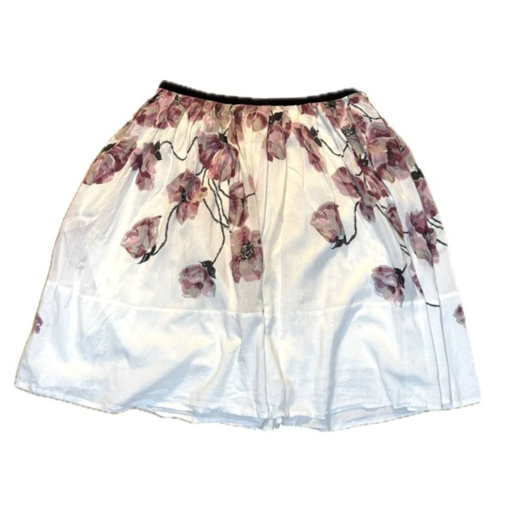 Anthropologie Silk Lined Floral Boho Skirt